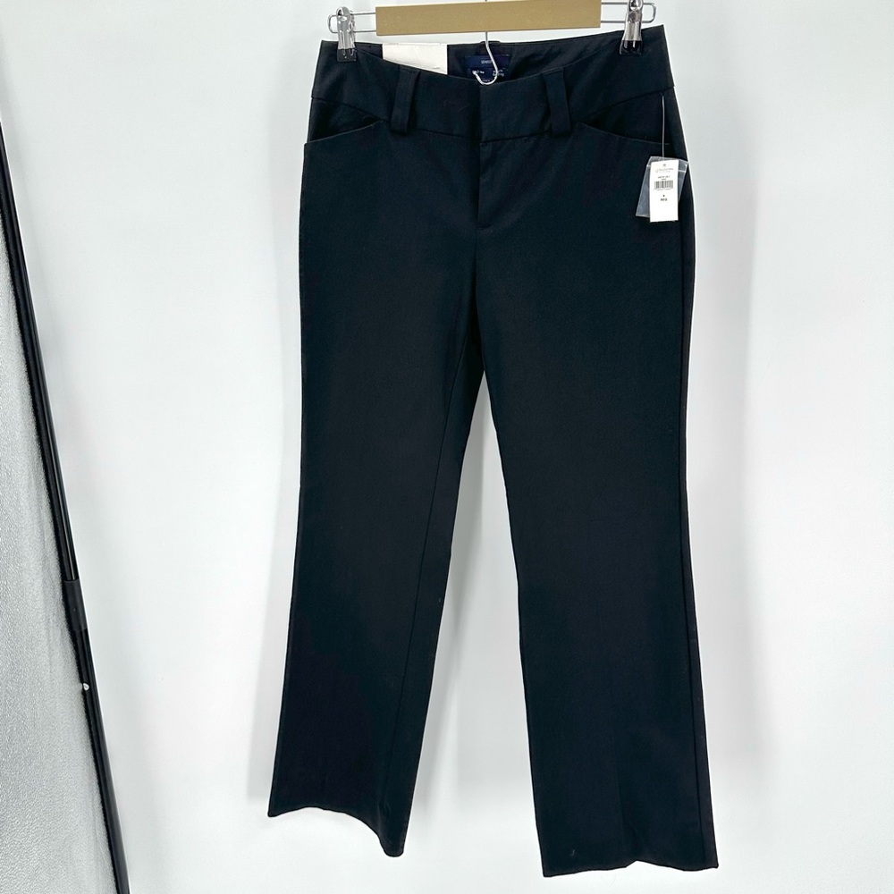 GAP FACTORY Pants Womens 4 Regular Black Curvy Fit Flared Leg Mid Rise NWT